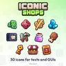 Iconic Shops - 30 market and store icons